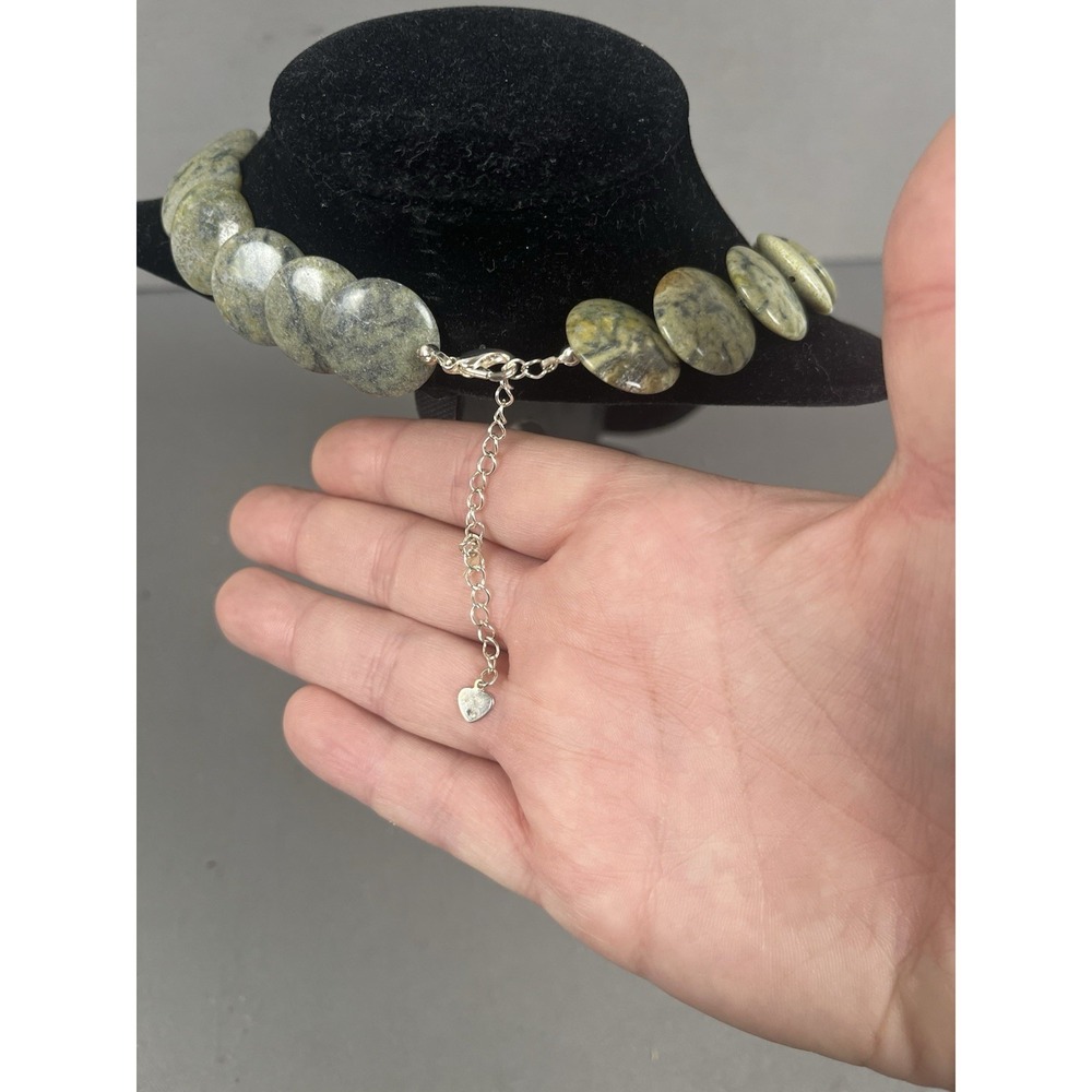 JC Walsh And Sons Connemara Irish Green Marble Round Stone Necklace - New In Box - Picture 7 of 12